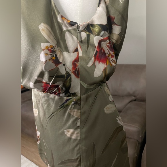 🔥SEXY🔥NWT Allsaints Laura Dorada Silk One Shoulder Dress US Sz 0 - Picture 8 of 16